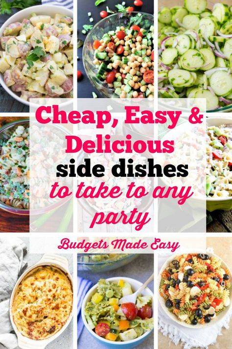 cheap easy and delicious side dishes Side Dishes For A Crowd, Party Food For A Crowd, Cooking Scallops, Potluck Bbq, Cheap Side Dishes, Dishes For A Crowd, Cheap Bbq, Picnic Potluck, Picnic Side Dishes