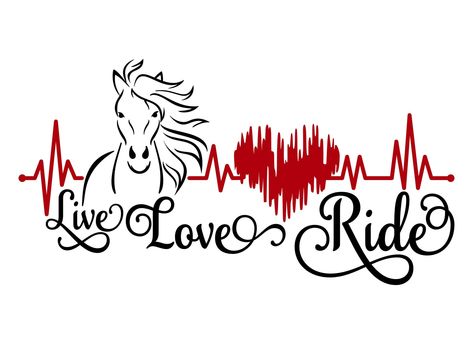 Horse Decals, Horse Heartbeat, Ride Horse, Horse Shirts, Reining Horses, Laptop Cooler, Oracal Vinyl, Horse Shirt, Horse Trailer