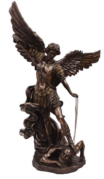 SRA-MIKE45 St. Michael, Cold-Cast Bronze, 45" Saint Michael Statue, Dangerous Jobs, Catholic Statues, Saint Michael, Archangel Michael, Angel Pictures, Garage Design, Angel Art, St Michael