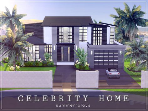 Del Sol Valley Sims 4, Sims 4 Celebrity, The Sims 4 Casas, Sims 4 Modern House, Celebrity House, Sims Love, Celebrity Mansions, Sims 4 House Ideas, Celebrity Home