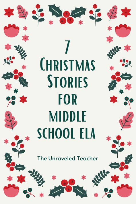 Christmas Ela Activities Middle School, Christmas Craft Middle School, Love Came Down At Christmas, Christmas Worksheets Middle School, Reading Games Middle School, Middle School Christmas Crafts, Christmas Activities For Middle School, Christmas Middle School, Christmas Reading Activities