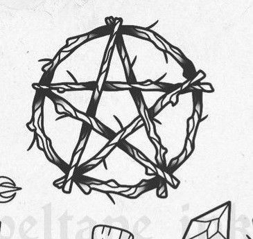 Pentagram Elbow Tattoo, Pentagram Tattoo, Elbow Tattoos, Deathly Hallows Tattoo, Dark Aesthetic, Triangle Tattoo, Hair Accessories, Tattoos