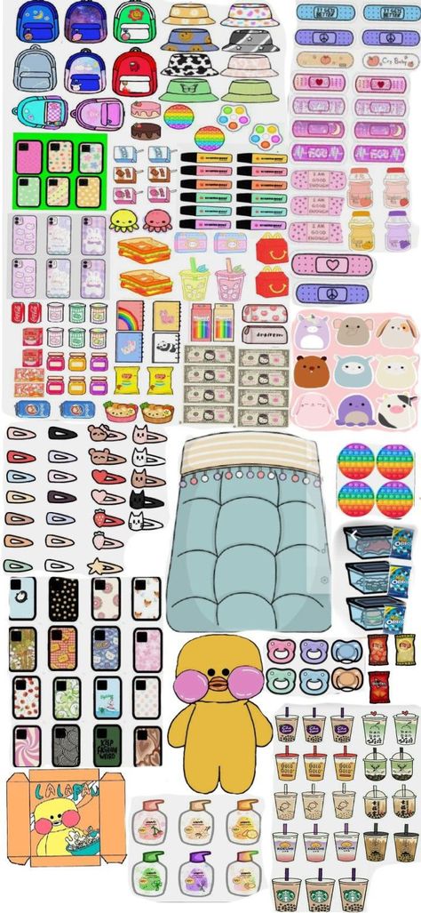 Pola Jaring, Paper Ducks, Buku Diy, Free Printable Paper Dolls, Paper Doll Printable Templates, Hello Kitty Printables, Paper Clothes, Whatsapp Wallpaper Cute, Paper Duck