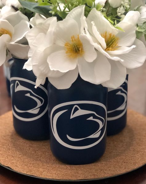 Penn State Centerpieces, Penn State Decorations, Penn State Birthday Party, Penn State Party Ideas, Penn State Graduation Party Ideas, Penn State Grad Party, Penn State Wedding Ideas, Penn State Graduation Party, Penn State Party