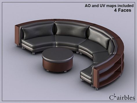 Second Life Marketplace - Semicircular sofa with shelves Full Permission Semicircular Sofa, Semi Circle Sofa, Circular Couch, Circular Sofa, Curve Sofa, Set Design Ideas, Sofa Set Design, Round Couch, Circle Sofa