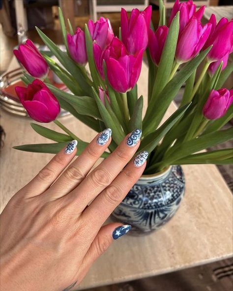 Tile Inspired Nails, Got Nails, Instagram Reality, Nails Inspired, Portuguese Tile, Inspired Nails, Get Nails, You Think, Close Up