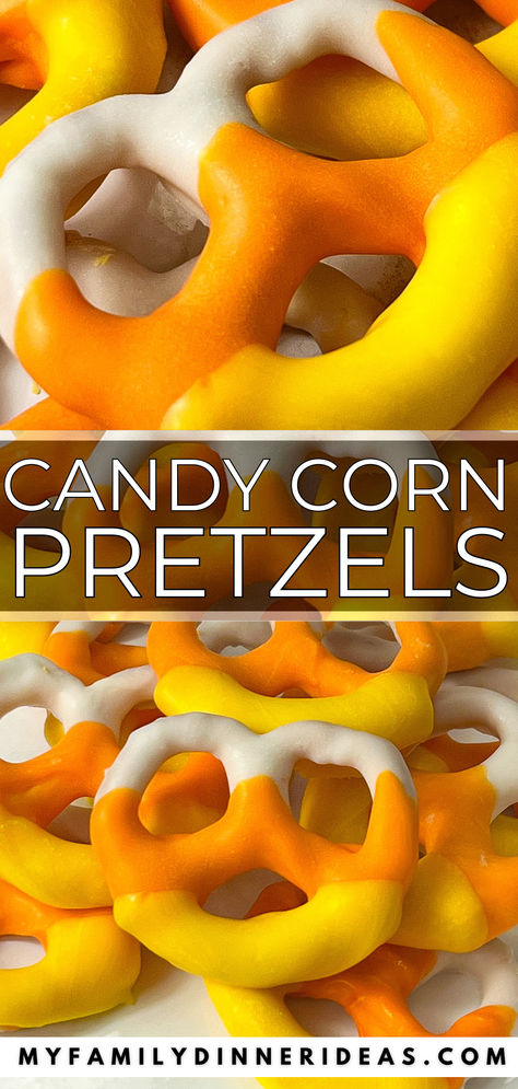 Candy Corn Pretzels