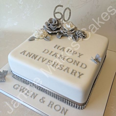 Diamond 💍 anniversary cake Diamond Anniversary Cake Ideas, 60 Wedding Anniversary Decorations, 60 Anniversary Cake, Diamond Anniversary Party Ideas, 60th Wedding Anniversary Cakes, 60th Anniversary Cake, 60th Wedding Anniversary Decorations, Diamond Wedding Anniversary Cake, Diamond Anniversary Cake