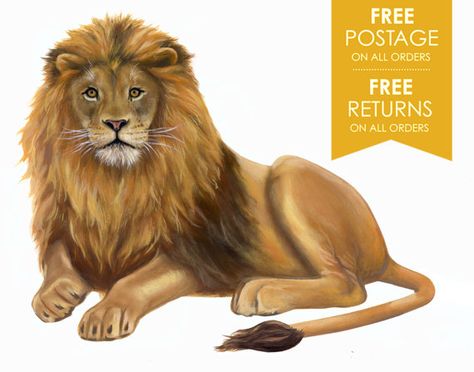 Lion Wall Decal Wall Sticker by InspireMurals on http://www.inspiremurals.com Jungle Decals, Safari Wall Decor, Jungle Wall Decor, Woodland Wall Decals, Jungle Wall Stickers, Jungle Wall Decals, Lion Sticker, Elephant Decal, Unicorn Wall Decal