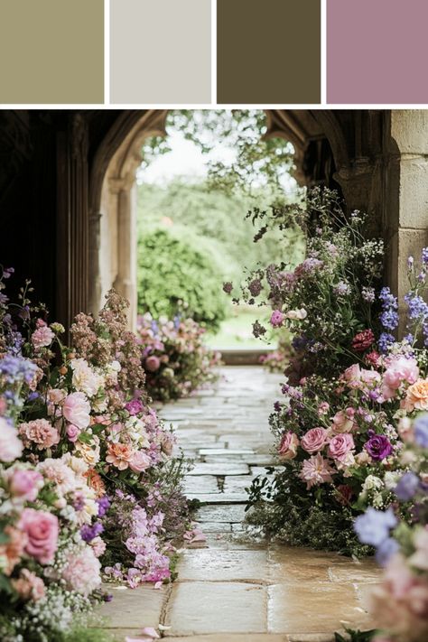 Brighten up your big day with 50+ pastel wedding color palette ideas that add a fresh, joyful vibe to your decor. These soft tones are guaranteed to wow your guests and make your photos pop. #weddingcolors #pastelaesthetic #colorpalette Green And Pastel Wedding, Castle Wedding Color Scheme, Romantic Wedding Palette, Timeless Wedding Palette, Purple Wedding Color Schemes, Wisteria Wedding Colors, Pastel Wedding Color Palette, April Wedding Colors, Blue Color Palette Wedding