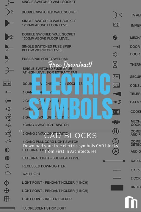 Free CAD Blocks - our electric symbols are free to download for you to use in your CAD drawings. Electric Symbols Drawings, Autocad Electrical Drawings, Electrical Symbols Drawings, Electricity Drawing, Electrical Drawing Symbols, Electrical Plan Symbols, Traffic Light Design, Electric Drawing, Electric Symbols