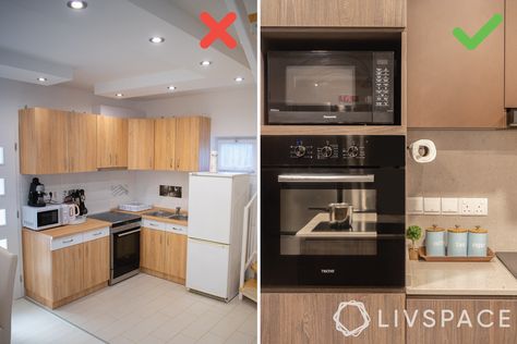 kitchen-modular-design-appliances-built-in-oven-unit Inbuilt Oven And Microwave, Mismatched Kitchen Appliances, Otg Unit In Kitchen, Oven Unit In Kitchen, Microwave Unit In Kitchen, Oven And Microwave Built In, Kitchen Island Oven, Kitchen Tall Units, Small Kitchen Units