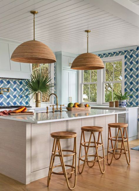 Tropical Kitchen, Coastal Holiday, Beach Bungalows, Kitchen Inspiration Design, Mount Pleasant, Coastal Living, Kitchen Inspirations, House Tours, Holiday Home