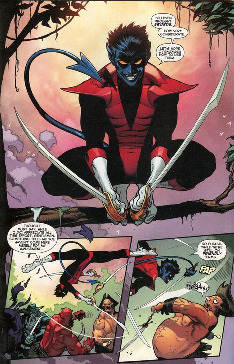 Nightcrawler pirate - from Amazing X-Men #1 (2014) Comic Character, Swords, X Men, Red, Black