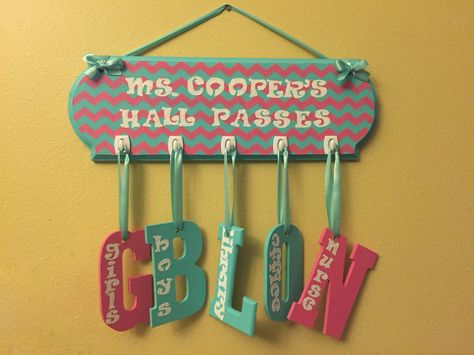 Unique Hall Pass Ideas, Hall Passes Middle School, Diy Hall Passes Classroom, Hall Passes Elementary, Hall Pass Ideas, Agriculture Education Classroom, Classroom Makeover, Ela Classroom, Elementary Counseling