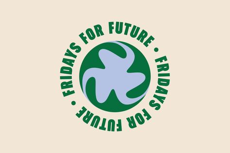 Transatlantika creates a new logo for the 'Fridays For Future' climate strike movement | Creative Boom Climate Logo Design, Logo With Movement, Environment Graphic Design, Environment Branding, Friday For Future, Sustainability Logo, Brand Deck, Positive Symbols, Fridays For Future