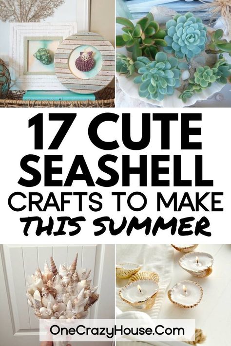 Seahorse Crafts, Scallop Shell Craft, Seashell Artwork, Beach Crafts Diy, Seashell Art Diy, Sea Shells Diy, Beach Themed Crafts, Diy Beach Decor, Oyster Shell Crafts