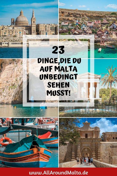 23 Sehenswürdigkeiten auf Malta: Aktivitäten und Dinge, die man unbedingt machen sollte Travel Malta, Happy Hollidays, Malta Food, Malta Beaches, Malta Gozo, Malta Travel, Travel Locations, Beautiful Sunrise, Travel Information