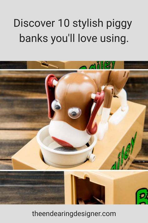 10 UNIQUE & Cool Piggy Banks That You’ll Actually Want To Use Cool Piggy Banks, Picky Kids, Secret Safe, Mini Arcade, Bank Design, Safe Box, Piggy Banks, This Little Piggy, Font Pairing