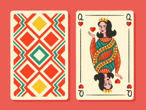 Queen Of Hearts Queen Of Hearts Card, Custom Playing Cards, Playing Cards Design, 카드 디자인, Playing Card Deck, 3d Object, Poker Cards, Graphic Elements, Card Illustration