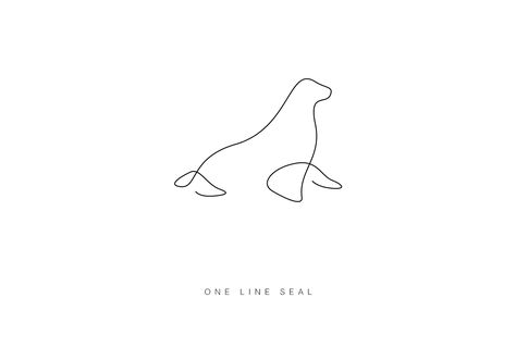 One Line Animals, Leather Burning, Seal Tattoo, One Line Tattoo, Small Pretty Tattoos, Incredible Tattoos, Discreet Tattoos, Line Art Design, Dream Tattoos