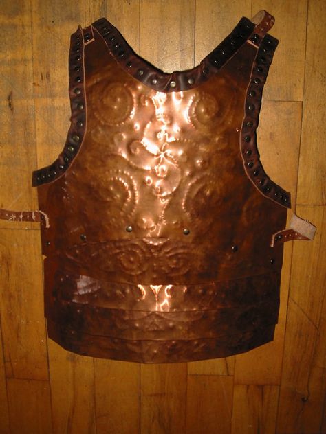 copper chestplate Hunger Aesthetic, Copper Armor, Armour Inspiration, Percy Jackson Oc, Fear And Hunger, Types Of Armor, Breast Plate, Chest Plate, Fantasy Shop