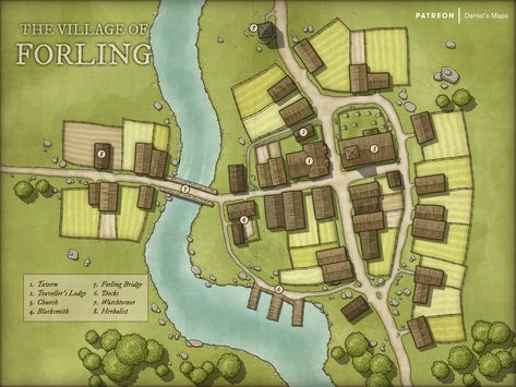 Fantasy City Map, Fantasy Map Making, Village Map, Fantasy Village, Dnd Stories, Dnd World Map, Fantasy Town, Tabletop Rpg Maps, Rpg Maps