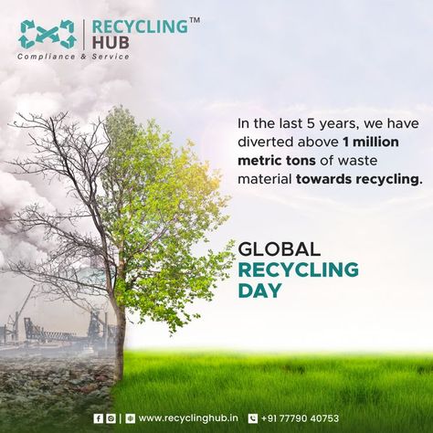 Join us on the route of a sustainable future this 𝐆𝐥𝐨𝐛𝐚𝐥 𝐑𝐞𝐜𝐲𝐜𝐥𝐢𝐧𝐠 𝐃𝐚𝐲! with 1 million metric tons of waste recycled in the last 5 years. We have already taken a big step towards a cleaner, greener world. 𝐍𝐨𝐰, 𝐢𝐭’𝐬 𝐲𝐨𝐮𝐫 𝐭𝐮𝐫𝐧. #RecyclingHub #IndustrialWasteManagementCompany #GPCBauthorized #GlobalRecyclingDay #GlobalRecyclingDay2023 #Ahmedabad Global Recycling Day, Textile Recycling, E Waste, Real Estates Design, Original Iphone Wallpaper, World Environment Day, Environment Day, Sustainable Future, Save Earth