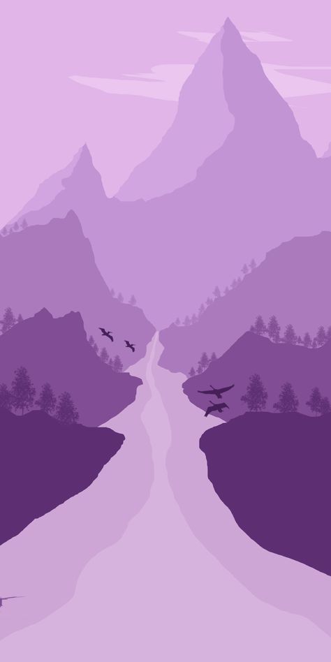 Mountain Minimalist, Monochromatic Background, Monochromatic Painting, Purple Aesthetic Background, Monochromatic Art, Minimalist Photos, Minimal Wallpaper, Simple Canvas Paintings, Hipster Wallpaper