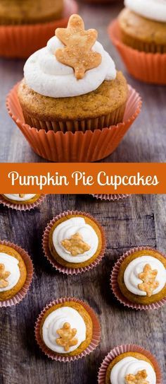 Pumpkin Pie Cupcakes that taste just like pumpkin pie! #ad #CookWithPurpose @frontiercoop @mambosprouts Mm Cupcakes, Autumn Bakes, Pumpkin Pie Cupcakes Recipe, Cupcake Bar, Key Lime Cupcakes, Pumpkin Pie Cupcakes, Cottage Food, Pie Cupcakes, Cupcake Wars