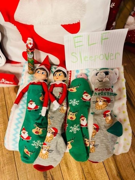 Elf Sleepover, Elf On The Shelf Sleepover, Elf Ideas Easy, Bad Elf, Elf Shelf, Awesome Elf On The Shelf Ideas, Elf Magic, Elf Activities, Xmas Elf