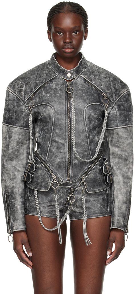 Snake Skin Fashion, Detachable Clothing, Fit Portfolio, Clown Collection, Color Leather Jacket, Chrome Hearts Leather, Baby Keem, Armor Jacket, Anarchy Symbol