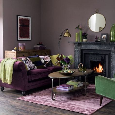 Traditional Livingroom, Living Room Design Diy, Modern Bohemian Living Room, Traditional Living Room Furniture, Purple Living Room, Cute Living Room, Bohemian Living Rooms, Sofa Set Designs, Living Room Green