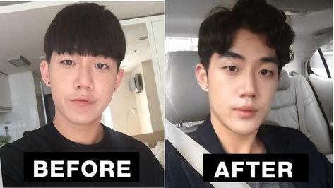 Male Perm Before And After, Korea Perm Men, Asian Perm Men, Korean Perm Men, Asian Hair Perm, Medium Permed Hairstyles, Asian Perm, Gangnam Korea, Korean Hairstyle Long