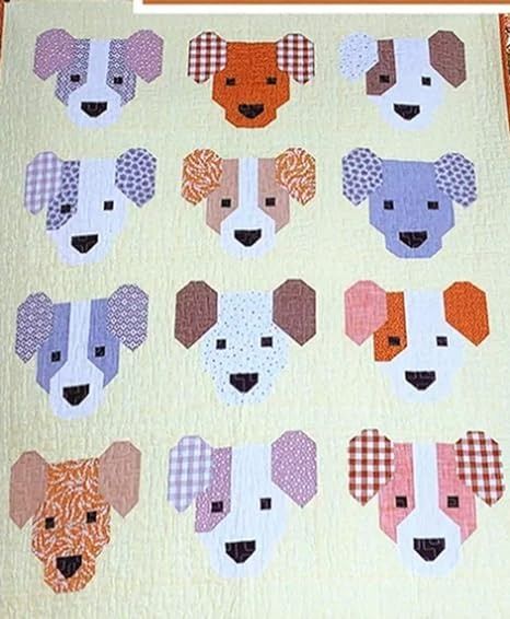 Amazon.com: Kimberbell The Puppies Quilt Pattern : Arts, Crafts & Sewing Puppy Quilt Pattern, Puppy Quilt Block, Corgi Quilt, Dog Themed Quilt Patterns, Kimberbell Designs Machine Embroidery, Elizabeth Hartman Puppies Quilt, Amazon Art, Sewing Stores, Quilt Inspiration