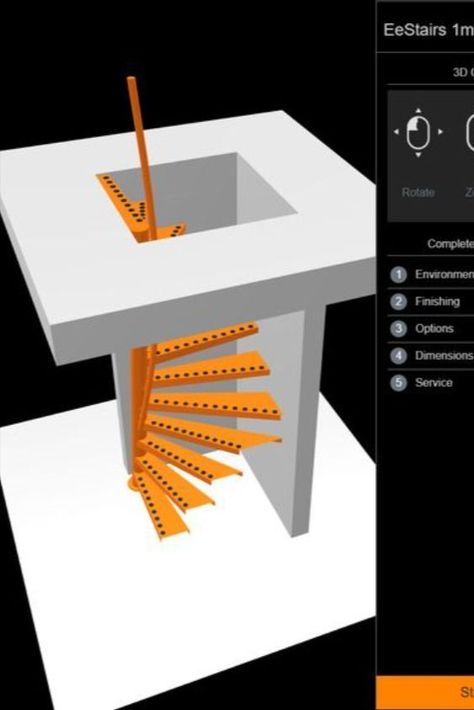 1m2™ by EeStairs. Engineers and metal experts at EeStairs, the international feature stair specialists, designed and developed the 1m2™ space saving staircase for small homes and limited spaces. Remarkably, these small stylish stairs only require 1m2 of plan area. They prove that stairs that save space can be a really attractive feature in a room. Compact Staircase, Small Space Staircase, Standard Staircase, Loft Attic, Stair Design Architecture, Space Saving Staircase, Spiral Stairs Design, House Renovation Design, Stairs In Kitchen