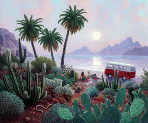 Stephen Morath, Boogie Van, Canning Labels, Southwestern Art, Desert Art, Boat Painting, Landscape Art Painting, Nature Artwork, Virtual Art