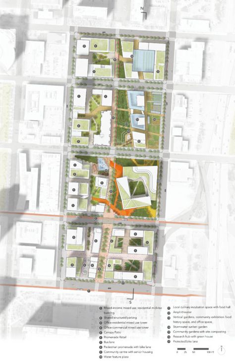 Master Plan Drawing, Mixed Use Masterplan, Ryerson University, Masterplan Architecture, Block Plan, Urban Analysis, Competition Winner, Architecture Sketchbook, Layout Architecture