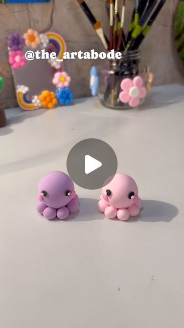 21K likes, 80 comments - the_artabode on January 8, 2024: "Pink octopus 🐙 Reference: @pinterestindia #the_artabode #art #clay #clayart #airdryclay #artist #artistsoninstagram #reels #reelsinstagram #trendingreels #viralreels #explore #fyp #indianartist #artgallery". Clay Art Octopus, Diy Clay Octopus, Octopus Clay Art, Modeling Clay Ideas Step By Step Easy, Clay Octopus Cute, Air Dry Clay Octopus, Cute Clay Figures Easy, Octopus Reference, Diy Octopus