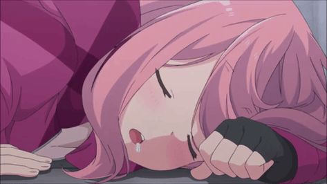 Kagamihara Nadeshiko - Yuru Camp△ Sleeping Gif, Oc Manga, Photographie Portrait Inspiration, Anime Gifs, Anime Expressions, Anime Gifts, Aesthetic Gif, Art Anime, Anime Kawaii