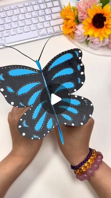 paper crafts creator on Instagram: "Title: "Flapping Cardboard Butterflies: Fun DIY for Kids and Parents!"
Hashtags: #DIYCrafts #ParentChildCraft #KindergartenCrafts #ButterflyCrafts #CreativeKids #FlappingWings" Easy Flapping Butterfly Craft, Short Curly Weave Styles, Flapping Butterfly Craft, Curly Weave Styles, Flapping Butterfly, Short Curly Weave, Butterfly Craft, Spelling And Handwriting, Curly Hair Drawing