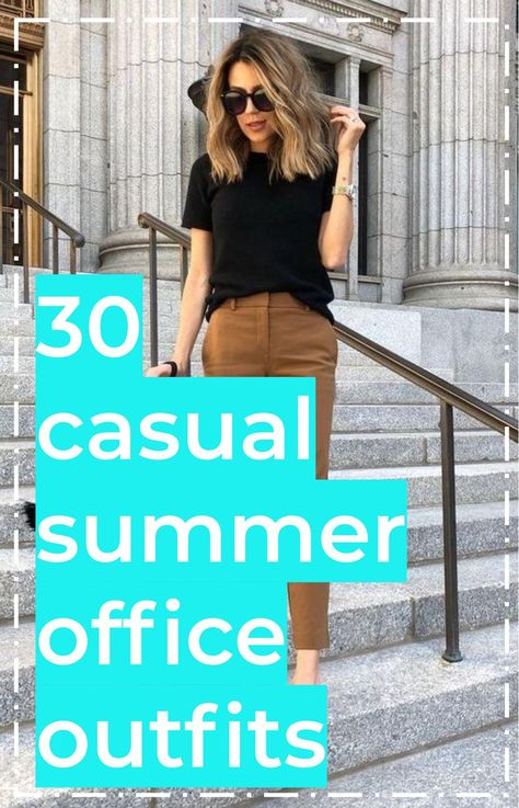 Women’s Summer Work Outfits, Office Outfits Women 2023 Summer, Casual Summer Outfits Office, Women’s Business Casual Outfits Summer, Summer Outfits Smart Casual, Wear To Work Outfits Summer, Summer Wear To Work, Office Sandals Work Outfits, Friday Summer Work Outfit