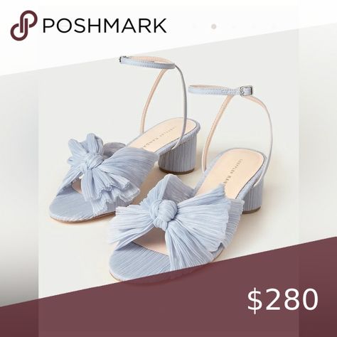 Loeffler Randall dahlia blue pleated bow heel - size 8 Loeffler Randall Shoes, White Shoe, Bow Heels, Loeffler Randall, Shoe Fits, My Wedding, White Shoes, Dahlia, The White