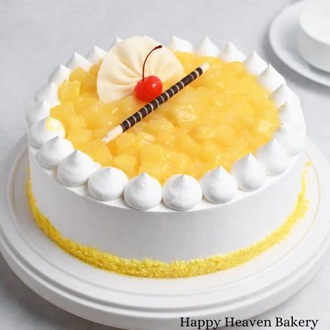 This cake is a need for all celebratory occasions. Moist Pineapple Cake Recipe, Pineapple Cake Decoration, Birthday Cake For Brother, Latest Birthday Cake, Easy Pineapple Cake, Cake Pineapple, Pineapple Cake Recipe, Cake Name, Red Cake