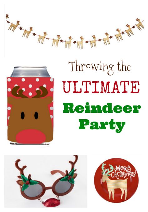 Reindeer Games Christmas Party Invitation, Reindeer Themed Party, Reindeer Party Decorations, Reindeer Party Theme, Rudolph Party Ideas, Reindeer Themed Christmas Party, Reindeer Party Ideas, Reindeer Games Christmas Party, Reindeer Birthday Party