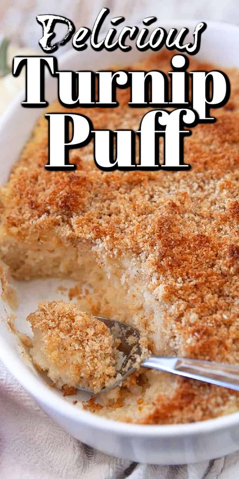 Turnip Puff, Rutabaga Recipes, Turnip Recipes, Puff Recipe, Vegetable Dish, Root Vegetable, Turnips, Delicious Vegetables, Thanksgiving Table