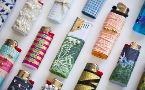 High DIY: 15 Creative Ways to Decorate a Lighter | Leafly Diy Decorate Lighter, Diy Lighter, Personalized Lighters, Lighter Art, Custom Lighters, Craft Projects For Adults, Nail Polish Crafts, Cool Lighters, Simple Craft