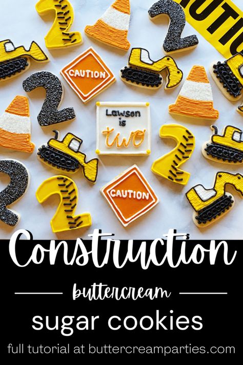 Construction Party Cookies, Construction Birthday Party Cookies, Construction Sugar Cookies, Construction Vehicle Birthday Party, Construction Cookies Decorated, Construction Theme Cookies, Diy Construction Party Decorations, Construction Birthday Cookies, Construction Party Theme