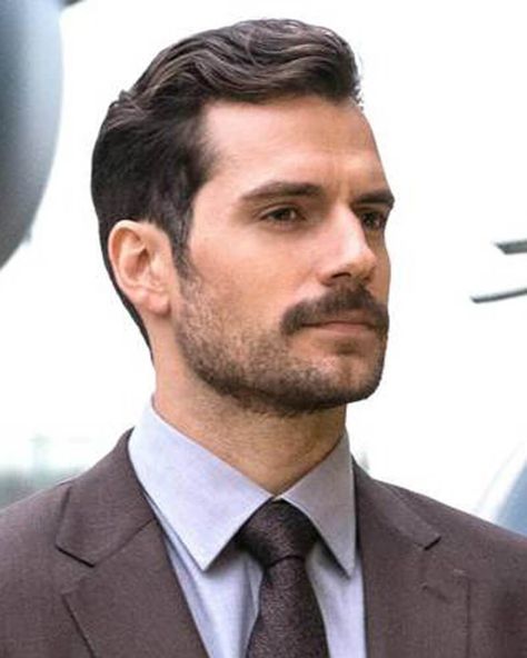 How To Get The Henry Cavill Mission Impossible Fallout Haircut Henry Cavill Mission Impossible, Caesar Haircut, Mission Impossible Fallout, Moustaches Men, Mustache Styles, Cody Christian, Mens Haircut, Rebecca Ferguson, Liam Neeson