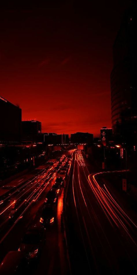 Backgrounds Aesthetic Dark, Phone Backgrounds Aesthetic, Red And Black Wallpaper, Dark Red Wallpaper, Backgrounds Aesthetic, Red Sunset, Dark Wallpaper Iphone, Sunset Wallpaper, City Wallpaper